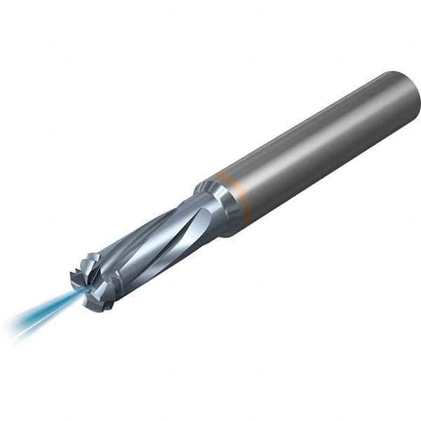 Vargus - 1/4-20 UN, 4.8mm Cutting Diam, 3 Flute, Solid Carbide Helical Flute Thread Mill - Internal Thread, 14.5mm LOC, 64mm OAL, 8mm Shank Diam - Apex Tool & Supply