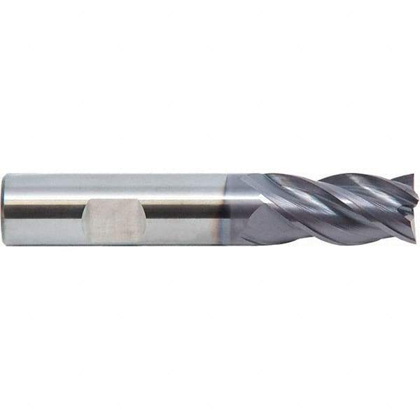 M.A. Ford - 1/2", 4 Flute, Single End, Solid Carbide, 0.06" Corner Radius End Mill - 3" OAL, 35, 38° Helix, Right Hand Flute, 1-1/4" LOC, Right Hand Cut - Apex Tool & Supply