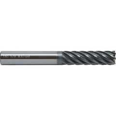 M.A. Ford - 5/8", 7 Flute, Single End, Solid Carbide, 0.03" Corner Radius End Mill - 6" OAL, 38° Helix, Right Hand Flute, 3" LOC, Right Hand Cut - Apex Tool & Supply