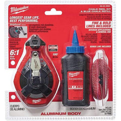 Milwaukee Tool - 100' Long Reel & Chalk Set - Red & Black, Includes Chalk Reel - Apex Tool & Supply