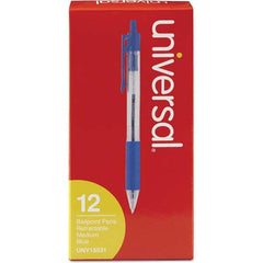 UNIVERSAL - Pens & Pencils Type: Comfort Grip Retractable Pen Color: Blue - Apex Tool & Supply