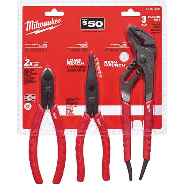 Milwaukee Tool - Plier Sets Set Type: Plier Set Number of Pieces: 3.000 - Apex Tool & Supply