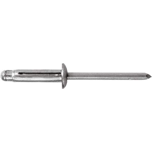 STANLEY Engineered Fastening - Size 5 Dome Head Aluminum Open End Blind Rivet - Aluminum Mandrel, 0.04" to 0.275" Grip, 5/32" Head Diam, 0.165" to 0.177" Hole Diam, - Apex Tool & Supply