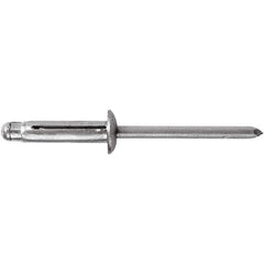 STANLEY Engineered Fastening - Size 5 Dome Head Aluminum Open End Blind Rivet - Aluminum Mandrel, 0.04" to 0.275" Grip, 5/32" Head Diam, 0.165" to 0.177" Hole Diam, - Apex Tool & Supply