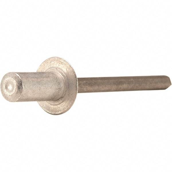 STANLEY Engineered Fastening - Size 4 Countersunk Head Aluminum Closed End Blind Rivet - Steel Mandrel, 0.063" to 1/8" Grip, 1/8" Head Diam, 0.129" to 0.133" Hole Diam, - Apex Tool & Supply