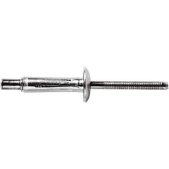 STANLEY Engineered Fastening - Size 6 Dome Head Aluminum Structural with Locking Stem Blind Rivet - Aluminum Mandrel, 0.187" to 3/8" Grip, 3/16" Head Diam, 0.204" to 0.209" Hole Diam, 0.103" Body Diam - Apex Tool & Supply