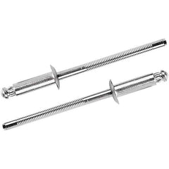 STANLEY Engineered Fastening - Size 6 Countersunk Head Steel Structural with Locking Stem Blind Rivet - Steel Mandrel, 0.126" to 1/4" Grip, 3/16" Head Diam, 0.192" to 0.196" Hole Diam, 0.114" Body Diam - Apex Tool & Supply