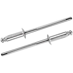 STANLEY Engineered Fastening - Size 4 Dome Head Steel Structural with Locking Stem Blind Rivet - Steel Mandrel, 0.094" to 0.187" Grip, 1/8" Head Diam, 0.129" to 0.133" Hole Diam, 0.075" Body Diam - Apex Tool & Supply