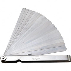 Mitutoyo - Feeler Gages   Thickness (mm): 1.0000    Leaf Length (mm): 150.00 - Apex Tool & Supply