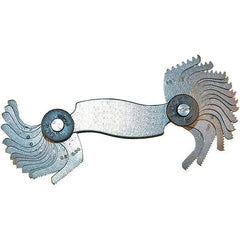 Mitutoyo - Screw Pitch Gages Threads per Inch Range: 8 - 28 Pitch Range (mm): 0.25-2.50 - Apex Tool & Supply