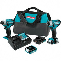 Makita - 12 Volt Cordless Tool Combination Kit - Includes Impact Driver, 3/8" Compact Impact Wrench & Flashlight, Lithium-Ion Battery Included - Apex Tool & Supply