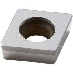 Seco - CCGW21.51 Grade CBN010 PCBN Turning Insert - Uncoated, 80° Diamond, 1/4" Inscr Circle, 0.016" Corner Radius - Apex Tool & Supply