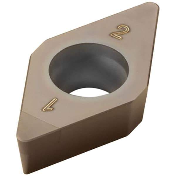 Seco - DCGW32.52S Grade CH0550 PCBN Turning Insert - TiAlN/TiAlCrN Finish, 55° Diamond, 3/8" Inscr Circle, 0.031496" Corner Radius - Apex Tool & Supply