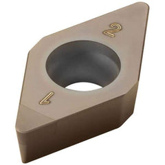Seco - DCGW32.51S Grade CH0550 PCBN Turning Insert - TiAlN/TiAlCrN Finish, 55° Diamond, 3/8" Inscr Circle, 0.0157" Corner Radius - Apex Tool & Supply