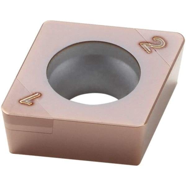 Seco - CCGW32.52S Grade CH2540 PCBN Turning Insert - TiSiN Finish, 80° Diamond, 3/8" Inscr Circle, 0.031496" Corner Radius - Apex Tool & Supply