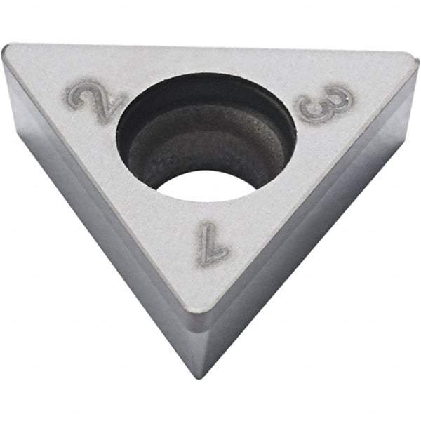 Seco - TCGW1.81.5 Grade CBN010 PCBN Turning Insert - Uncoated, 60° Triangle, 0.016" Corner Radius - Apex Tool & Supply