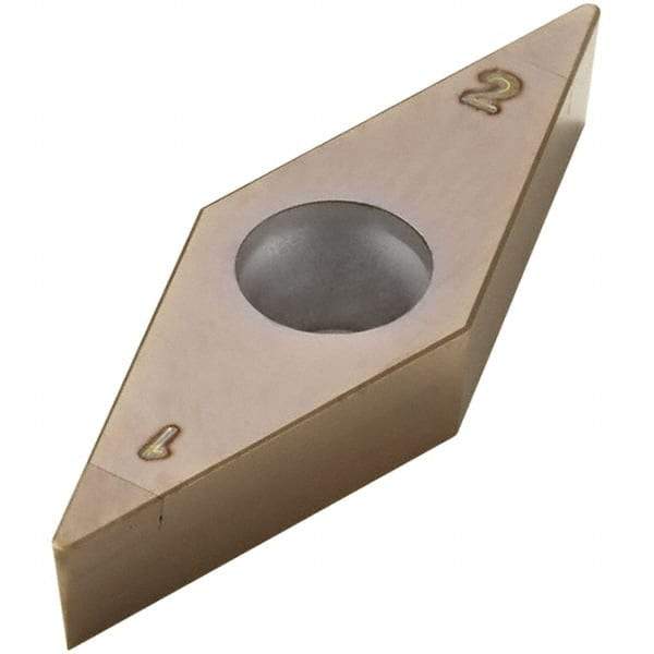 Seco - VBGW331S Grade CH0550 PCBN Turning Insert - TiAlN/TiAlCrN Finish, 35° Diamond, 3/8" Inscr Circle, 0.0157" Corner Radius - Apex Tool & Supply