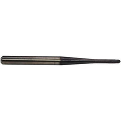 Emuge - 3mm Diam, 2mm LOC, 2 Flute Solid Carbide Ball End Mill - TiAlN Finish, Single End, 80mm OAL, 6mm Shank Diam, Ball Flute - Apex Tool & Supply