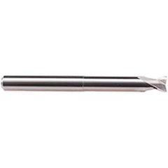 Emuge - 8mm Diam, 7mm LOC, 2 Flute Solid Carbide Roughing & Finishing End Mill - Uncoated, 90mm OAL, 8mm Shank Diam, Cylindrical Shank, 30° Helix, Long Length - Apex Tool & Supply