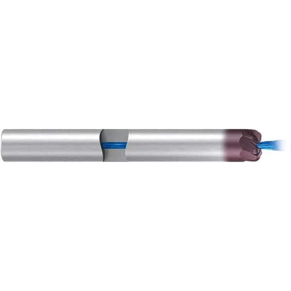 Emuge - 10mm, 7 Flute, Single End, Solid Carbide, 1mm Corner Radius End Mill - 80mm OAL, 20° Helix, Right Hand Flute, 1mm LOC, Right Hand Cut - Apex Tool & Supply