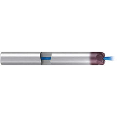 Emuge - 8mm, 5 Flute, Single End, Solid Carbide, 1mm Corner Radius End Mill - 80mm OAL, 20° Helix, Right Hand Flute, 1mm LOC, Right Hand Cut - Apex Tool & Supply