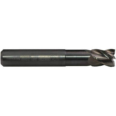 Emuge - 12mm Diam, 15mm LOC, 4 Flute Solid Carbide Roughing & Finishing End Mill - CrN Finish, 83mm OAL, 12mm Shank Diam, Cylindrical Shank, 40° Helix, Long Length - Apex Tool & Supply