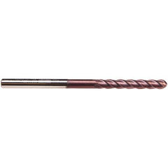 Emuge - 8mm Diam, 40mm LOC, 4 Flute Solid Carbide Ball End Mill - TiAlN Finish, Single End, 100mm OAL, 8mm Shank Diam, Ball Flute - Apex Tool & Supply