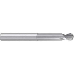 Emuge - 16mm Diam, 12mm LOC, 2 Flute Solid Carbide Ball End Mill - Uncoated, Single End, 140mm OAL, 16mm Shank Diam, Ball Flute - Apex Tool & Supply