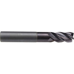 Emuge - 16mm Diam, 32mm LOC, 4 Flute Solid Carbide Roughing & Finishing End Mill - TiAlN Finish, 108mm OAL, 16mm Shank Diam, Weldon Shank, 40° Helix, Extra Long Length - Apex Tool & Supply