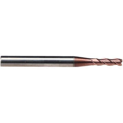 Emuge - 8mm Diam, 24mm LOC, 3 Flute Solid Carbide Roughing & Finishing End Mill - TiAlN Finish, 68mm OAL, 8mm Shank Diam, Cylindrical Shank, 38° Helix, Centercutting, Extra Long Length - Apex Tool & Supply
