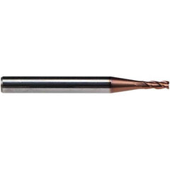 Emuge - 10mm Diam, 19mm LOC, 3 Flute Solid Carbide Roughing & Finishing End Mill - TiAlN Finish, 72mm OAL, 10mm Shank Diam, Cylindrical Shank, 38° Helix, Centercutting, Long Length - Apex Tool & Supply
