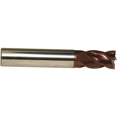 Emuge - 6mm Diam, 10mm LOC, 4 Flute Solid Carbide Roughing & Finishing End Mill - TiAlN Finish, 54mm OAL, 6mm Shank Diam, Cylindrical Shank, 38° Helix, Centercutting, Stub Length - Apex Tool & Supply