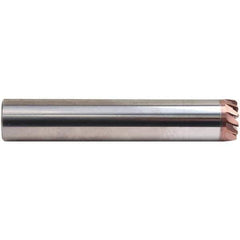 Emuge - 8° Taper Angle per Side, 15mm Small End Diam, 3.5mm LOC, Solid Carbide 9 Flute Tapered Corner Radius End Mill - TiAlN Finish, 108mm OAL, 16mm Shank Diam, Spiral Flute, 20° Helix - Apex Tool & Supply