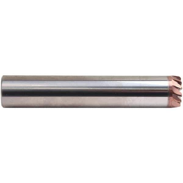 Emuge - 8° Taper Angle per Side, 19mm Small End Diam, 3.5mm LOC, Solid Carbide 13 Flute Tapered Corner Radius End Mill - TiAlN Finish, 108mm OAL, 20mm Shank Diam, Spiral Flute, 20° Helix - Apex Tool & Supply