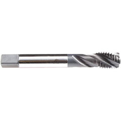 Emuge - M18x2.50 M 3 Flute 6H Modified Bottoming Spiral Flute Tap - High Speed Steel, NE2 Finish, 125mm OAL, Right Hand Flute, Right Hand Thread, Series C4933200 - Apex Tool & Supply