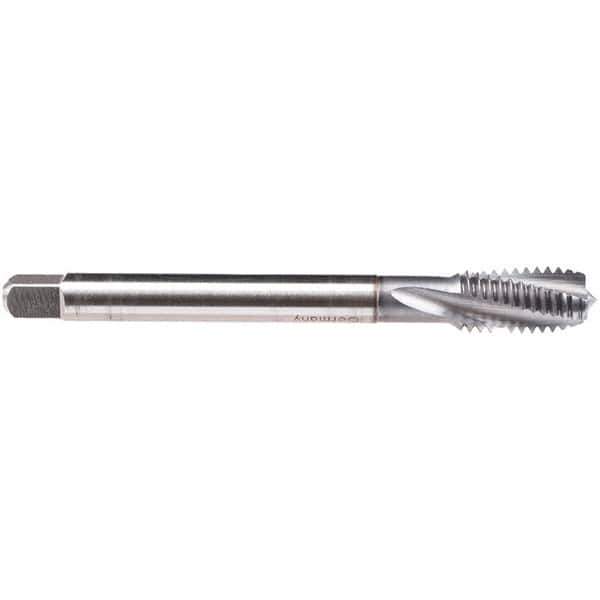 Emuge - 7/16-14 UNC 4 Flute BT Modified Bottoming Spiral Flute Tap - High Speed Steel, TiCN Finish, 3.937" OAL, Right Hand Flute, Right Hand Thread, Series CU459600 - Apex Tool & Supply