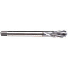 Emuge - 7/16-14 UNC 4 Flute BT Modified Bottoming Spiral Flute Tap - High Speed Steel, TiCN Finish, 3.937" OAL, Right Hand Flute, Right Hand Thread, Series CU459600 - Apex Tool & Supply