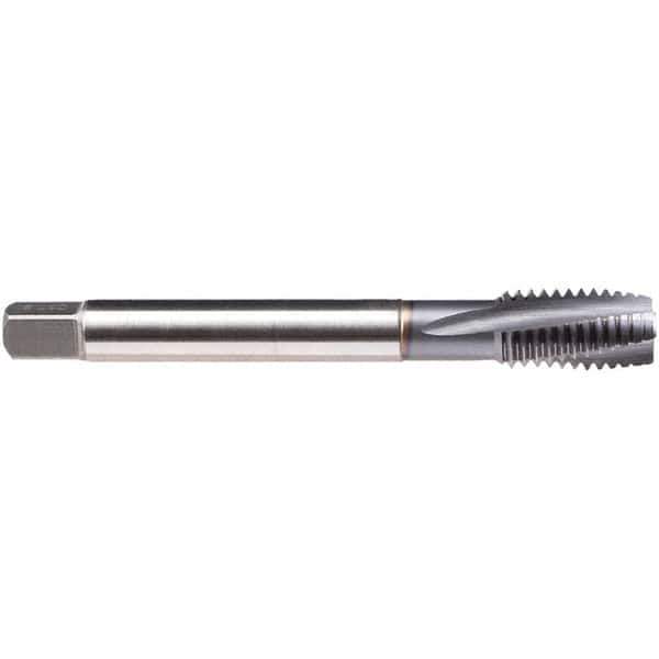 Emuge - 1/2-13 UNC 4 Flute BT Plug Spiral Flute Tap - High Speed Steel, TiCN Finish, 4.331" OAL, Left Hand Flute, Right Hand Thread, Series CU309600 - Apex Tool & Supply