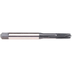 Emuge - M18x2.50 M 3 Flute 6H Plug Spiral Flute Tap - High Speed Steel, NE2 Finish, 125mm OAL, Right Hand Flute, Right Hand Thread, Series C1577300 - Apex Tool & Supply
