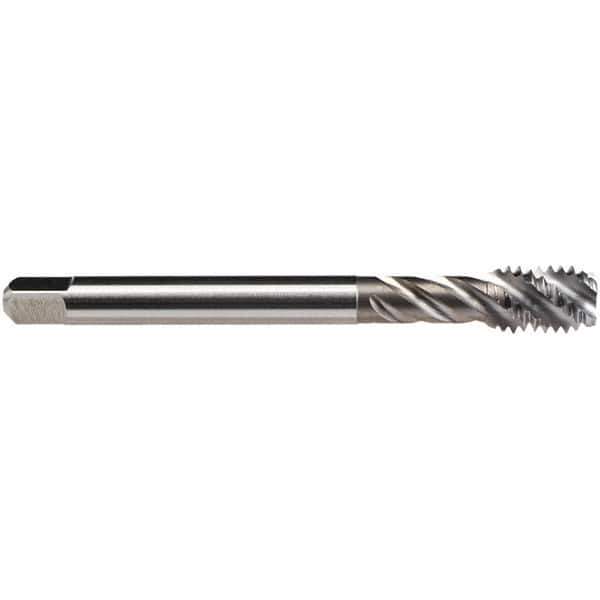 Emuge - M16x2.00 M 4 Flute Bottoming Spiral Flute Tap - High Speed Steel, Bright Finish, 110mm OAL, Right Hand Flute, Right Hand Thread, Series Enorm Z/E - Apex Tool & Supply