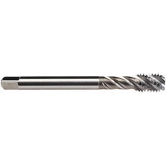 Emuge - M16x2.00 M 4 Flute Bottoming Spiral Flute Tap - High Speed Steel, Bright Finish, 110mm OAL, Right Hand Flute, Right Hand Thread, Series Enorm Z/E - Apex Tool & Supply