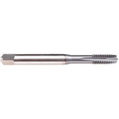 Emuge - M4x0.7 M 3 Flute 6H Plug Spiral Flute Tap - High Speed Steel, TiCN Finish, 63mm OAL, Right Hand Flute, Right Hand Thread, Series B1579300 - Apex Tool & Supply