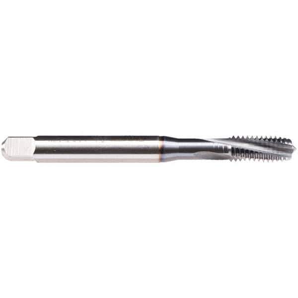 Emuge - 12-24 UNC 3 Flute BT Modified Bottoming Spiral Flute Tap - High Speed Steel, TiCN Finish, 3.15" OAL, Right Hand Flute, Right Hand Thread, Series BU459600 - Apex Tool & Supply