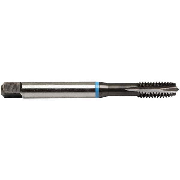 Emuge - M6x1 M 3 Flute BT Plug Spiral Flute Tap - High Speed Steel, Nitride Finish, 80mm OAL, Right Hand Flute, Right Hand Thread, Series Rekord B-VA - Apex Tool & Supply