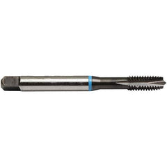 Emuge - M6x1 M 3 Flute BT Plug Spiral Flute Tap - High Speed Steel, Nitride Finish, 80mm OAL, Right Hand Flute, Right Hand Thread, Series Rekord B-VA - Apex Tool & Supply