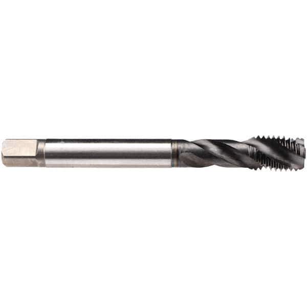 Emuge - 7/16-20 UNF, 3 Flute, 45° Helix, Plug Chamfer, GLT-8 Finish, High Speed Steel Spiral Flute STI Tap - Right Hand Flute, 3-15/16" OAL, 0.367" Shank Diam, 3B Class of Fit, Series CU51S810 - Exact Industrial Supply