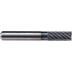 Emuge - 6mm Diam, 13mm LOC, 6 Flute Solid Carbide Roughing & Finishing End Mill - TiAlN Finish, 57mm OAL, 6mm Shank Diam, Cylindrical Shank, 40° Helix, Long Length - Apex Tool & Supply
