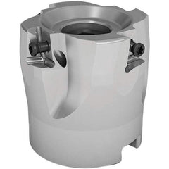 Seco - 6 Inserts, 40mm Cut Diam, 16mm Arbor Diam, 8mm Max Depth of Cut, Indexable Square-Shoulder Face Mill - 90° Lead Angle, 40mm High, LOEX08.. Insert Compatibility, Through Coolant, Series 220.94-08 - Apex Tool & Supply