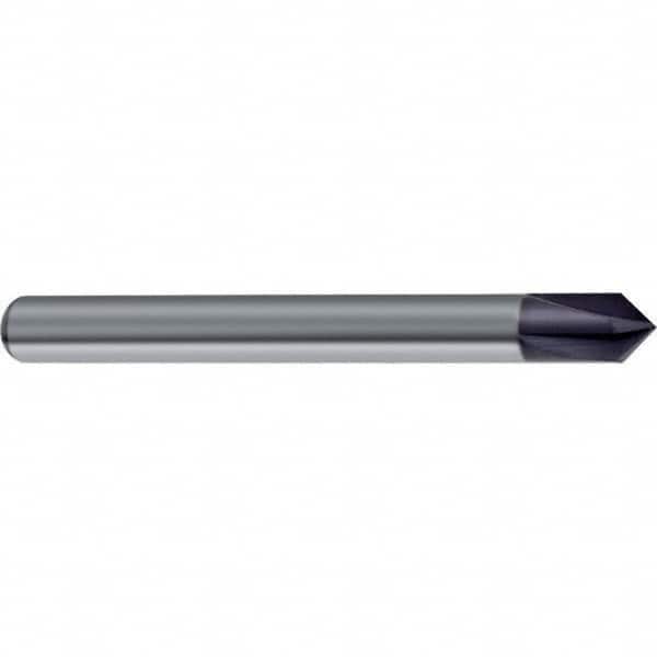 Guhring - 4mm Diam 4 Flute Single End Solid Carbide Chamfer Mill - Apex Tool & Supply