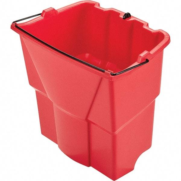 Rubbermaid - 35 Qt Plastic Bucket - 15.2" Long x 14" High x 9.8" Wide, Red - Apex Tool & Supply